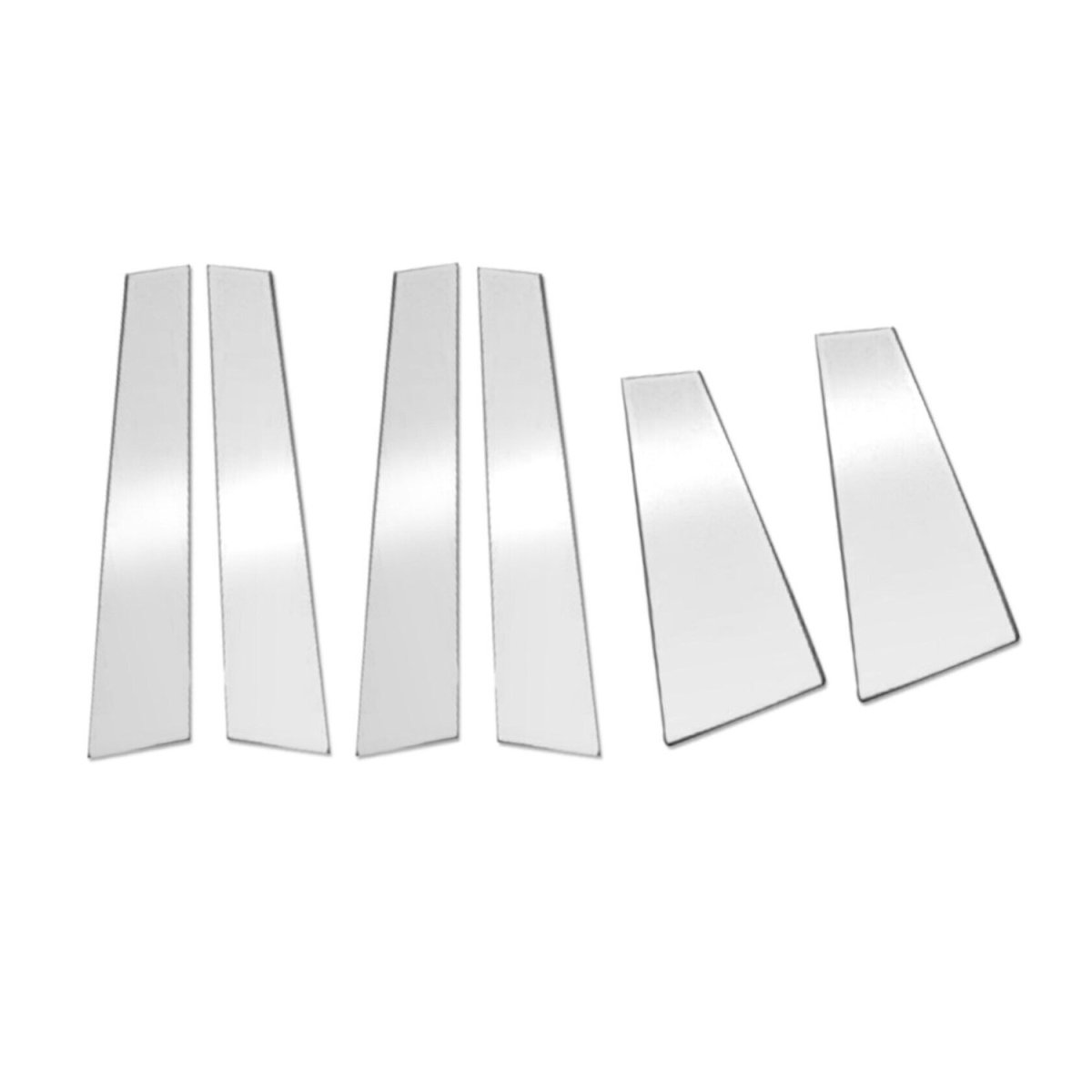 Jeep Compass Pillar Trims - Omac - S.Steel - Gloss Silver - 2017-2025